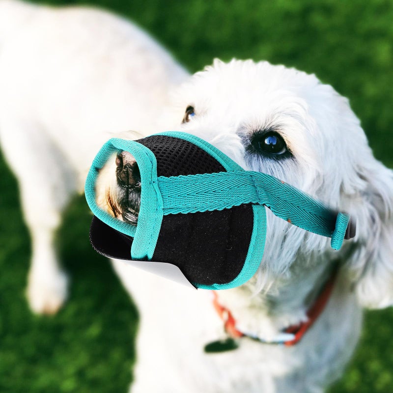 Adjustable Dog Muzzle Anti Biting Soft Cotton Breathable Pet Mouth Guard Size Small - Image 5