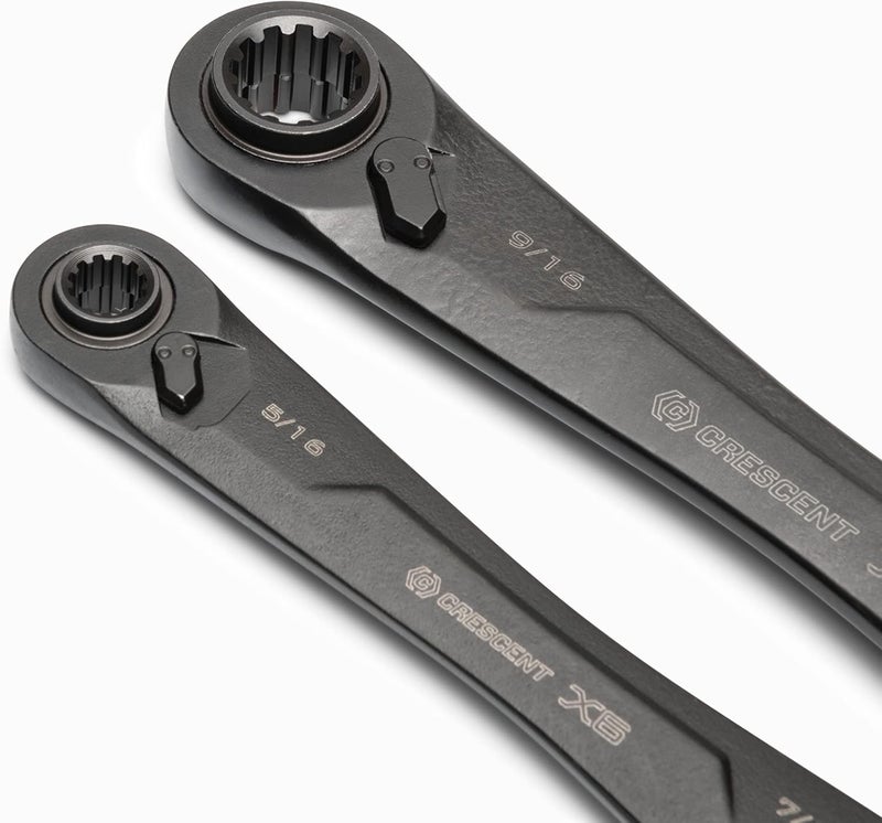 Crescent 2 Piece X6™ 4-in-1 Black Oxide Spline Ratcheting SAE Wrench Set - CX6DBS2 - Image 2