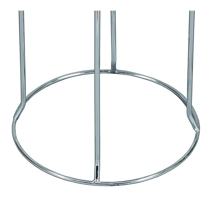 KRISHTHA KRISHTHA Single Seat Stainless Steel with Cushioned Seat Round Stool for Kitchen Cafeteria Doctor Stool Makeup Stool Shoe Changing Stool Living Room Sofa Stool Leather Set of 4 - Image 4