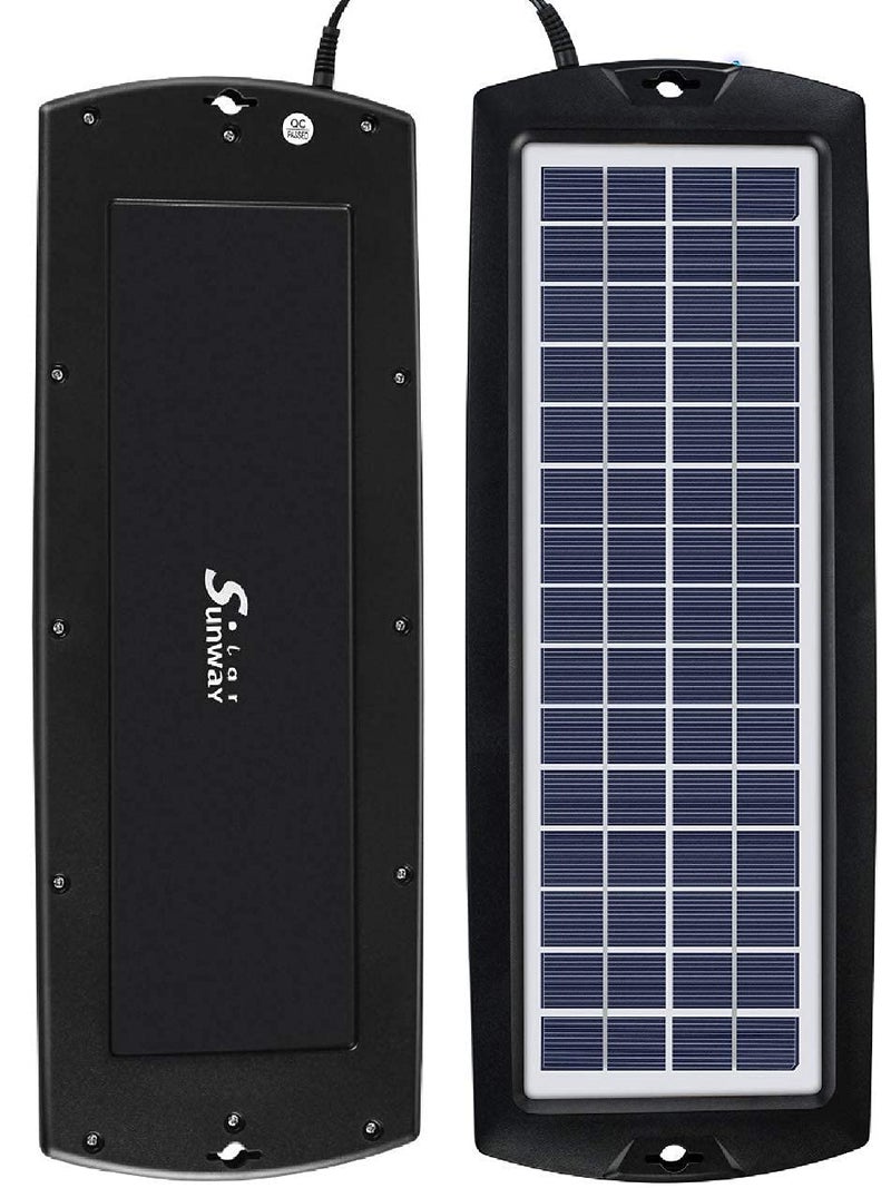 Sunway Solar Car Battery Trickle Charger & Maintainer 12V Solar Panel Power Kit Portable Backup for Car Automotive RV Marine Boat Motorcycle Truck Trailer Tractor Powersports Snowmobile Farm Equipment - Image 5