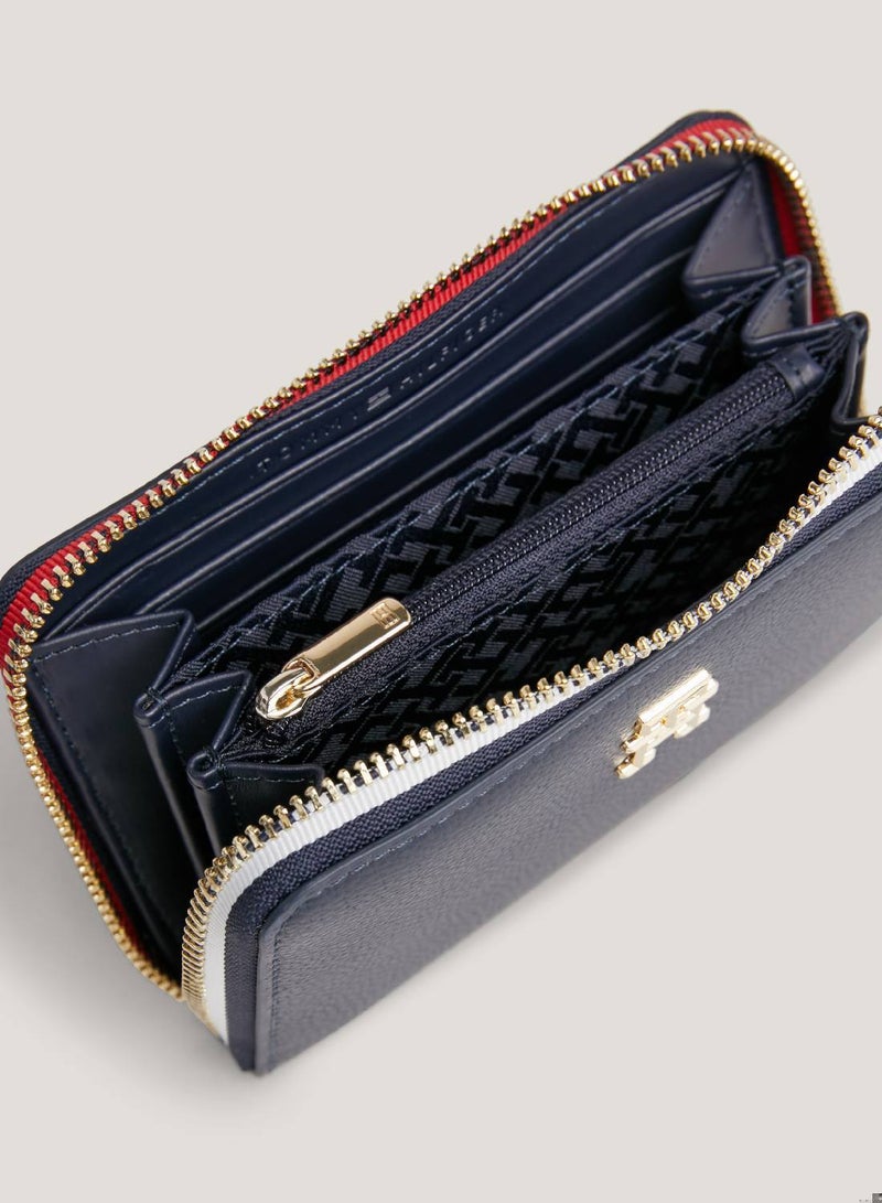 TOMMY HILFIGER Women's Essential Signature Small Wallet -  Smooth finish, Blue - Image 3