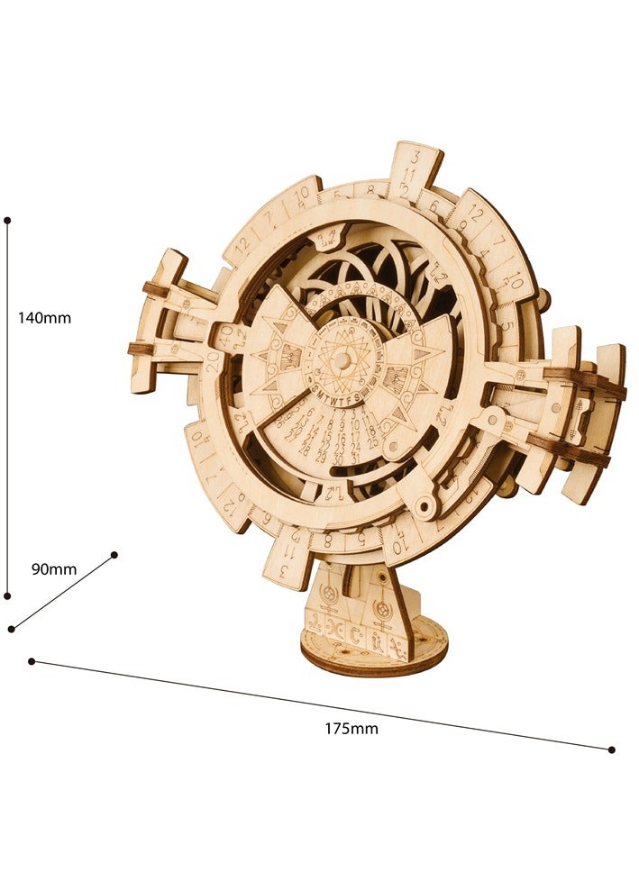 ROKR ROKR Perpetual Calendar LK201, Assembly Brain Teaser 3D Wooden Puzzle DIY Build Model Crafts Kits, Unique Home Decor Birthday Gifts for Teens or Adults - Image 2