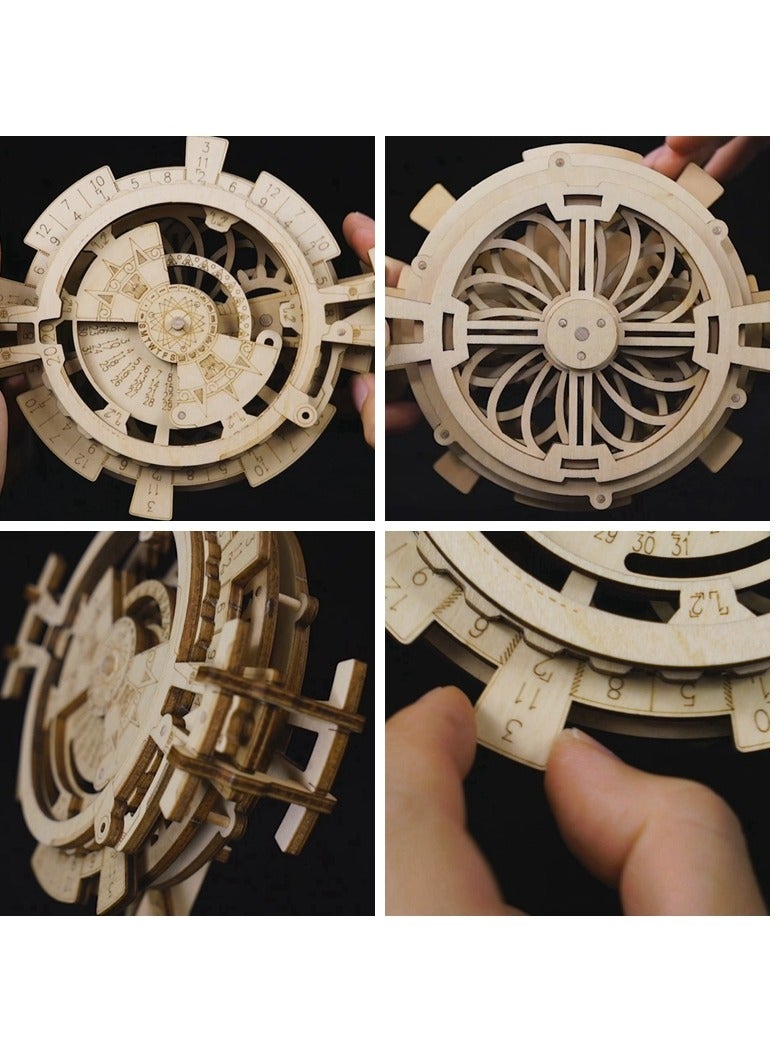 ROKR ROKR Perpetual Calendar LK201, Assembly Brain Teaser 3D Wooden Puzzle DIY Build Model Crafts Kits, Unique Home Decor Birthday Gifts for Teens or Adults - Image 4