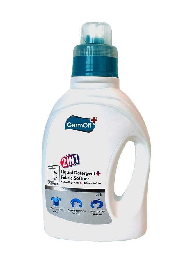 GermOff - 2in1 Laundry detergent Softner 1 Ltr - Image 1