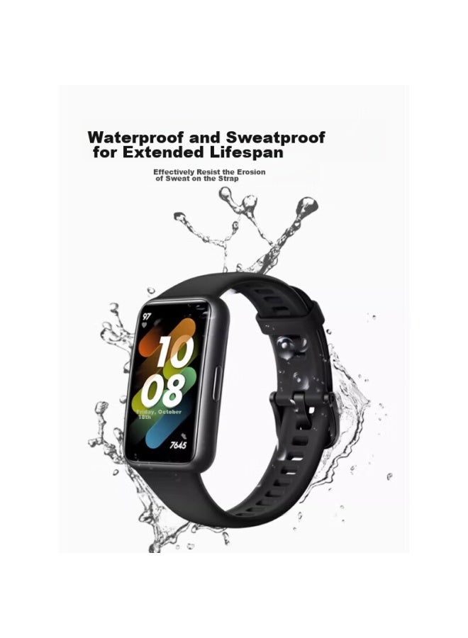 Chensong متوافق مع سوار Huawei Band/8/9/nfc، جيل ثامن نسخة Nfc سوار سيليكون، سوار Huawei Band 9، جيل تاسع نسخة قياسية سوار ساعة، سوار رياضي ذكي، أزرق - Image 5