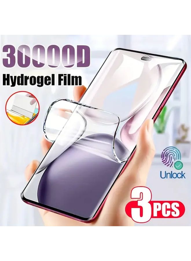 3 قطع فيلم هيدروجيل ناعم كامل التغطية لشاومي ريدمي نوت 14 5G مضاد للخدوش ومقاوم لبصمات الأصابع - Image 1