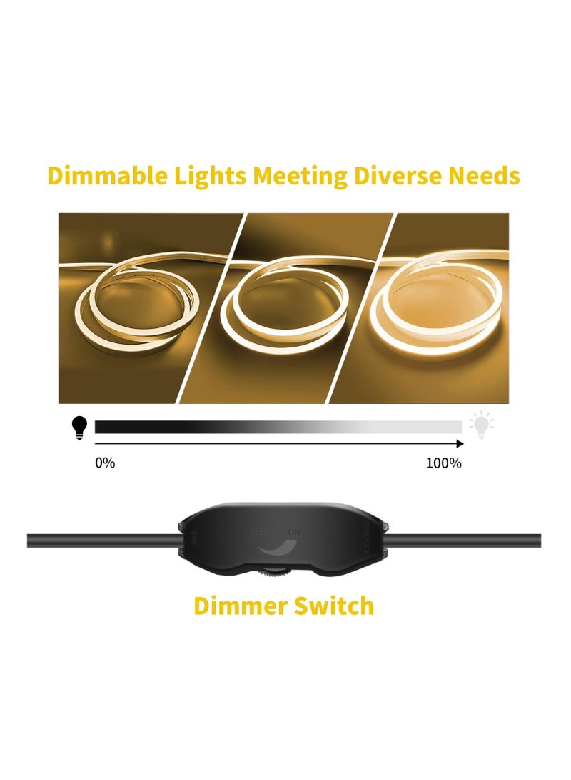 SYOSI 2Pcs Dimmable LED Controller DC 12V-24V LED Strip Switch Dimmer Adjustable Controller for LED Strip Light 2835 5050 LED Dimming Controller On/Off Brightness Male to Female Connectors - Image 4