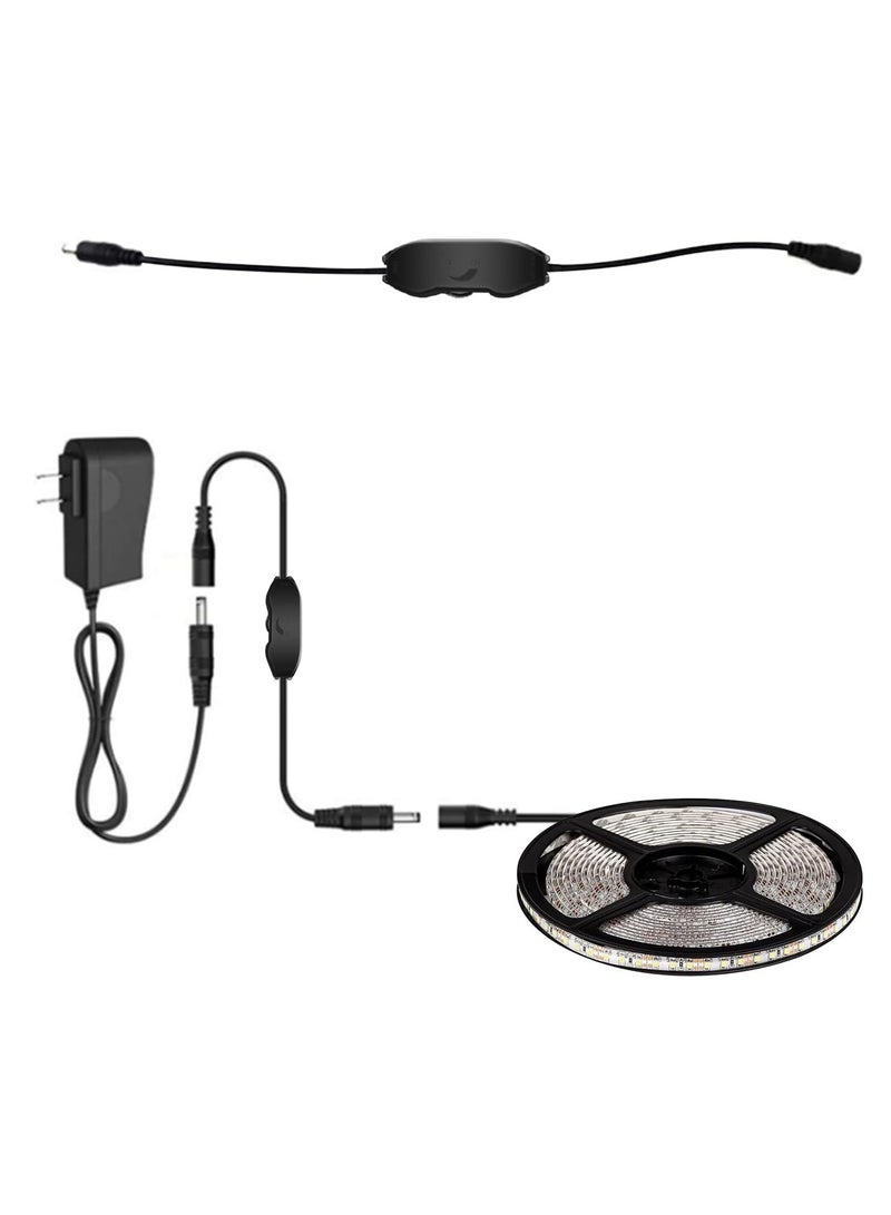 SYOSI 2Pcs Dimmable LED Controller DC 12V-24V LED Strip Switch Dimmer Adjustable Controller for LED Strip Light 2835 5050 LED Dimming Controller On/Off Brightness Male to Female Connectors - Image 5