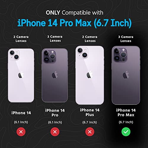 Pelican Shield Kevlar Series iPhone 14 Pro Max Case 67 Compatible with MagSafe 21FT Military Grade Drop Protection Magnetic Charging iPhone Case with Belt Clip Holster Kickstand Cover Black - Image 3