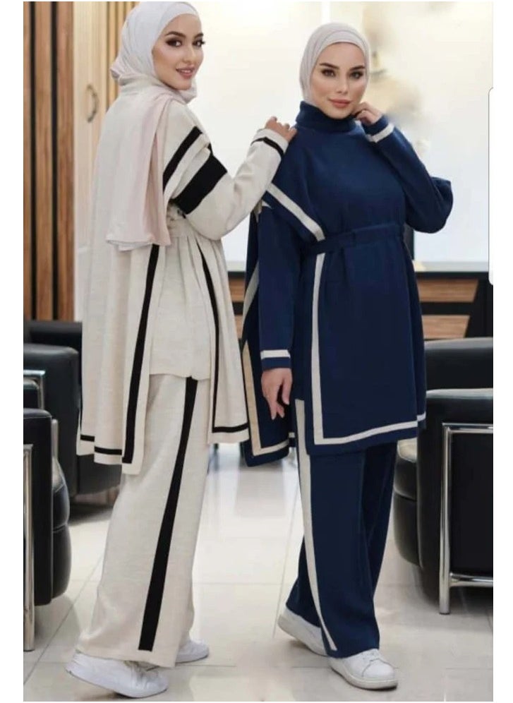 FAMILY cotton Three-piece knitted pajama 