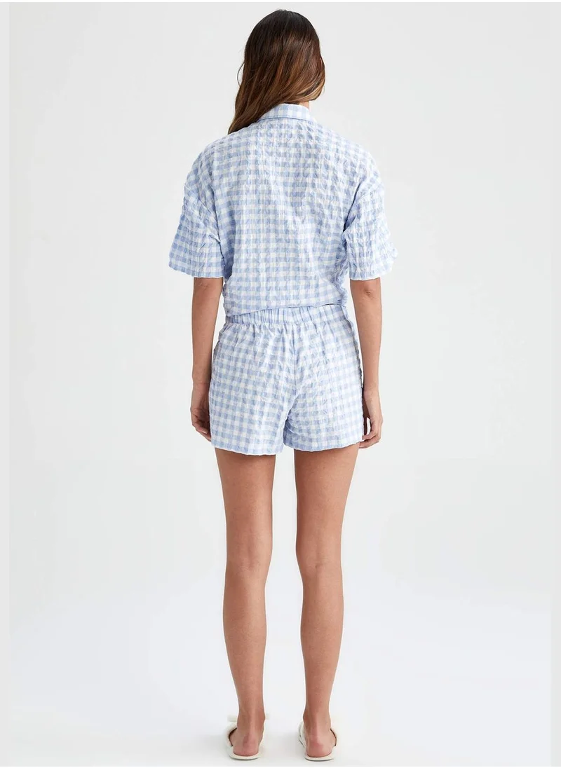 DeFacto Regular Fit Check Print Mini Pyjama Bottom
