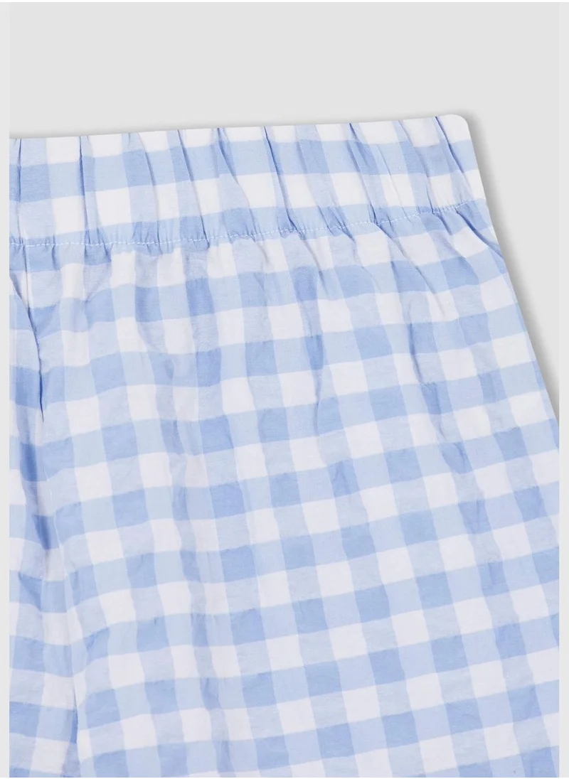 DeFacto Regular Fit Check Print Mini Pyjama Bottom