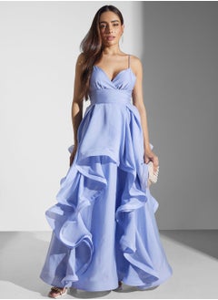 True Decadence Surplice Neck Ruffle Dress  - Image 4