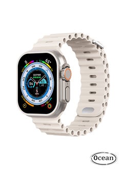 Sport  Bands Compatible with Apple Watch Band Ultra/SE/Series 9/8/7/6/5/4/3/2/1 iWatch Silicone Straps 49mm 45mm 44m 42mm for Women Men Adjustable Wristbands, Starlight