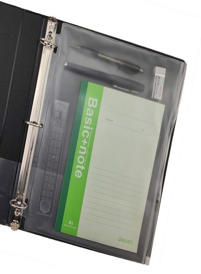 YoeeJob 30 Packs Binder Pockets for 3 Ring, 3 Hole Plastic Clear Zipper Binder Inserts Bulk for Office, School to Organize Files(Letter Size) - Image 3