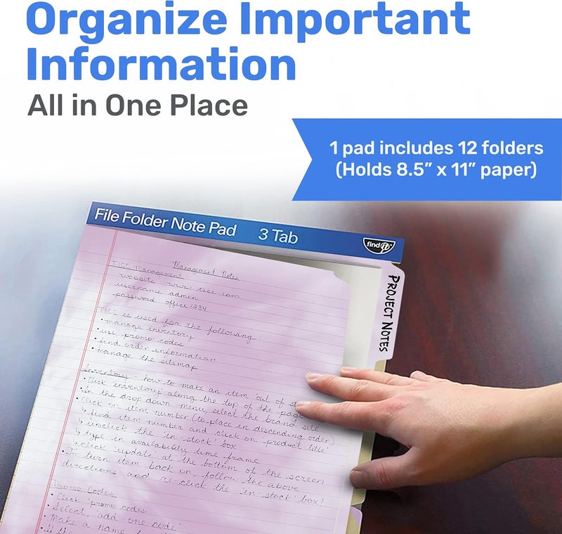 Find It File Folder Notepad, Tie-Dye, 12 PK - Image 2