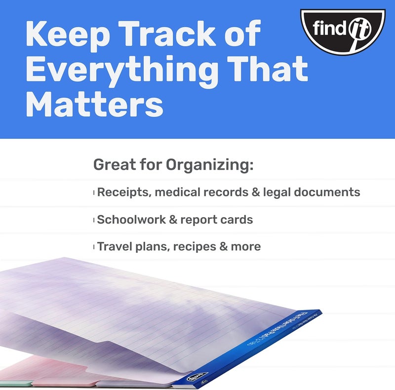Find It File Folder Notepad, Tie-Dye, 12 PK - Image 5