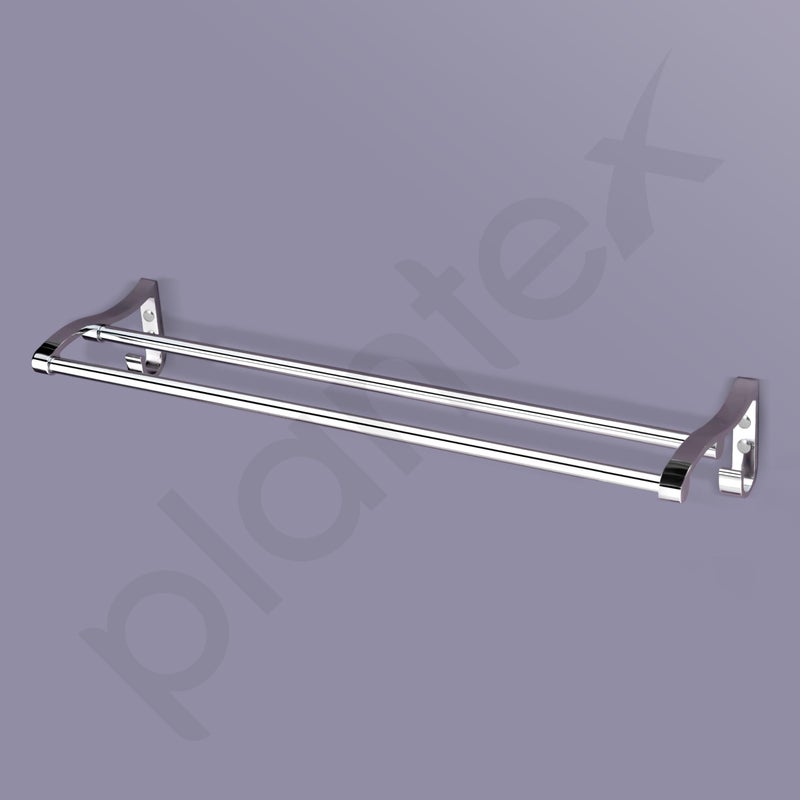 Plantex Stainless Steel Dual Towel Rod for Bathroom/Towel Hanger/Towel Holder Stand/Bathroom Accessories (18 Inch - Chrome) - Image 5