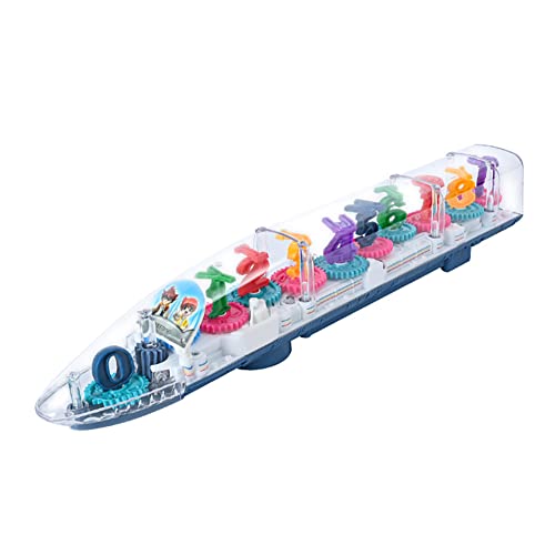 Miracland 3D Gear Train Toy Lightup Transparent Gear Train with Lights and Music for Kids Educational STEM Toy for Toddlers and Preschoolers - Image 1