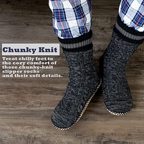 Cozylook Mens Slippers Indoor Soft Sole Warm Fleece Lined Slipper Socks for Men Size 10-11 - Image 4