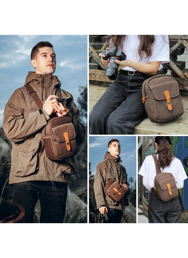 Besnfoto - Camera Bag Small DSLR Sling Bag for Photographer Waterproof Camera Crossbody Bag Purse Compact for Street Photography Compatible with Canon, Sony, Nikon - Image 1