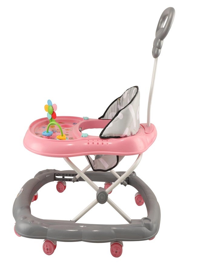 JoyRide Kidzoo BabyGo Walker Compact Foldable Activity Walker with Adjustable Height & Parental Handle for Boys|Girls Age 6+ Months Pink - Image 5
