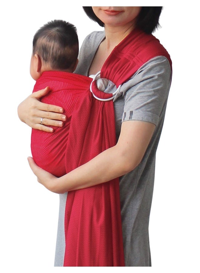 Vlokup Baby Water Ring Sling Carrier | Lightweight Breathable Mesh Baby Wrap for Infant, Newborn, Kids and Toddlers | Perfect for Summer, Swimming, Pool, Beach | Great for Dad Too Red - Image 5