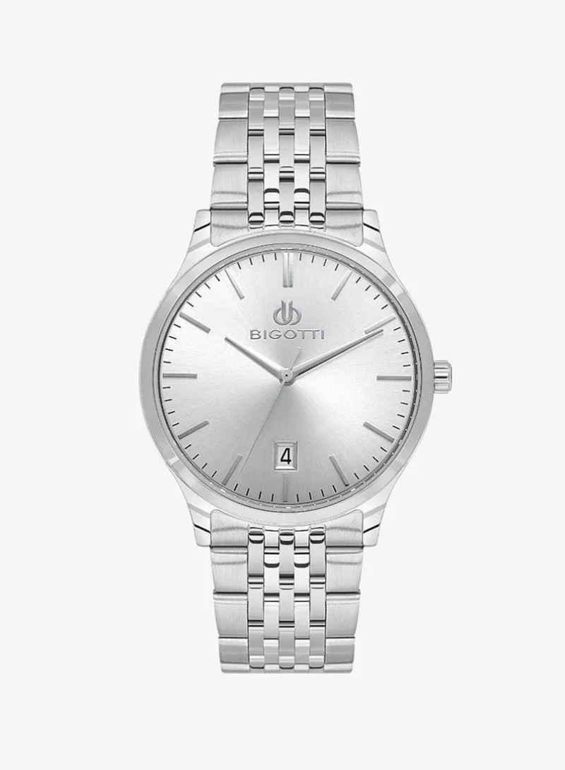BIGOTTI Bigotti - Quotidiano Men Watch | Stainless SteelBrass Case | Analog | Round Dial | Mineral Glass | Japanese Quartz | Water Resistant 50 Meters