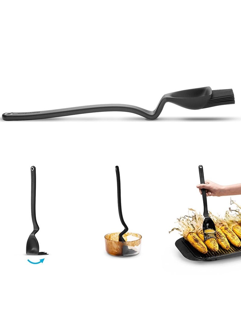 BBQ Brizzle - Scoop Baste Drizzle Brush, Black