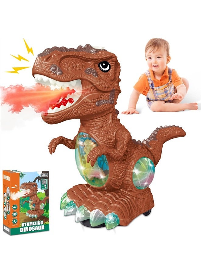 Osowake Dinosaur Toys for Toddlers 1-3, Roaring Light Up Dino Toys for 1 2 3 Year Old Boy Girl, Moving Electric Baby Toy with Mist Spray, Educational Toddler Boy Toy Ages 2-4, Birthday Gifts - Image 1