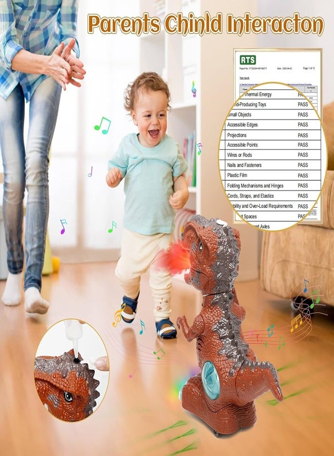 Osowake Dinosaur Toys for Toddlers 1-3, Roaring Light Up Dino Toys for 1 2 3 Year Old Boy Girl, Moving Electric Baby Toy with Mist Spray, Educational Toddler Boy Toy Ages 2-4, Birthday Gifts - Image 3
