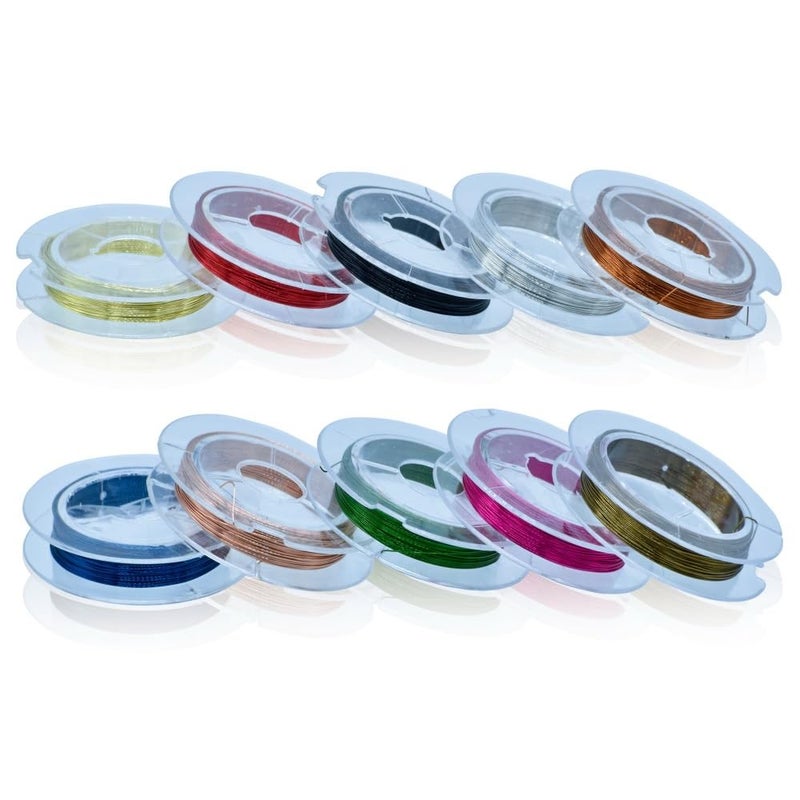 Multicolor Beading Wire 10 x rolls of copper wire Diameter 9m  - Image 1