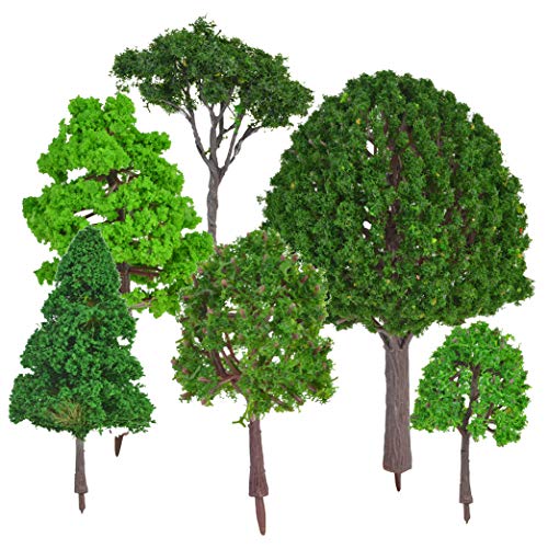 Tayfremn 30pcs Model Trees Train Railroad Scenery Architecture Trees, Mixed Model Tree Fake Trees for DIY Crafts Building Model Scenery Landscape Decoration 1.5-7.9 inch(4-20cm) - Image 3