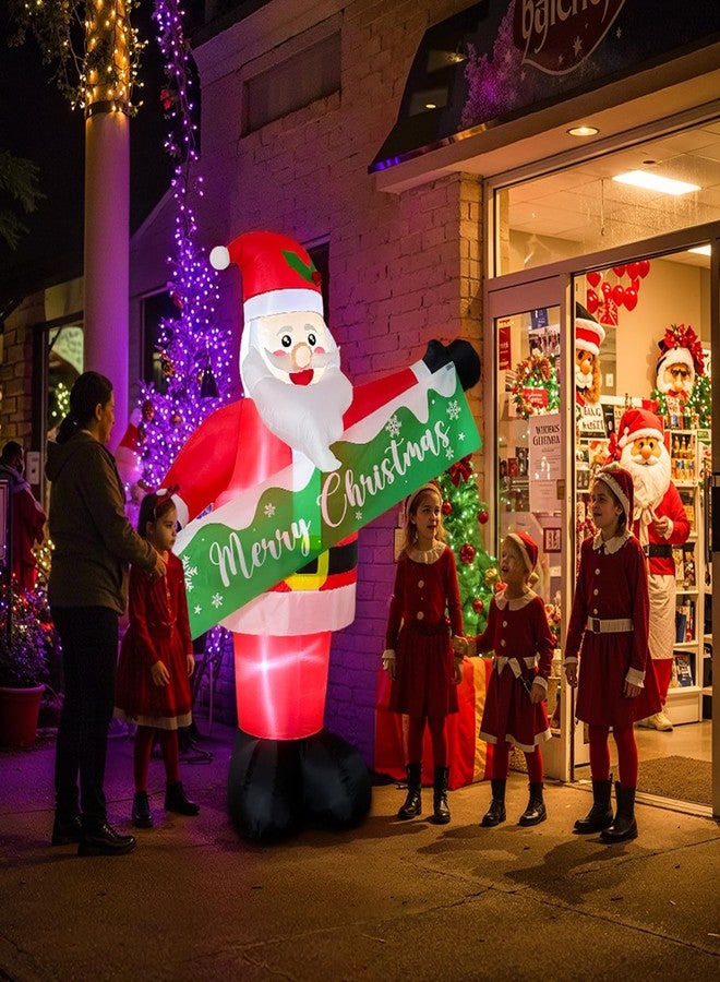 أور ورم زينة عيد الميلاد الخارجية القابلة للنفخ من OurWarm بطول 6 أقدام، زينة بابا نويل قابلة للنفخ مع لافتة قابلة للفصل، زينة عيد الميلاد القابلة للنفخ للحديقة والفناء الخارجي والداخلي - Image 5