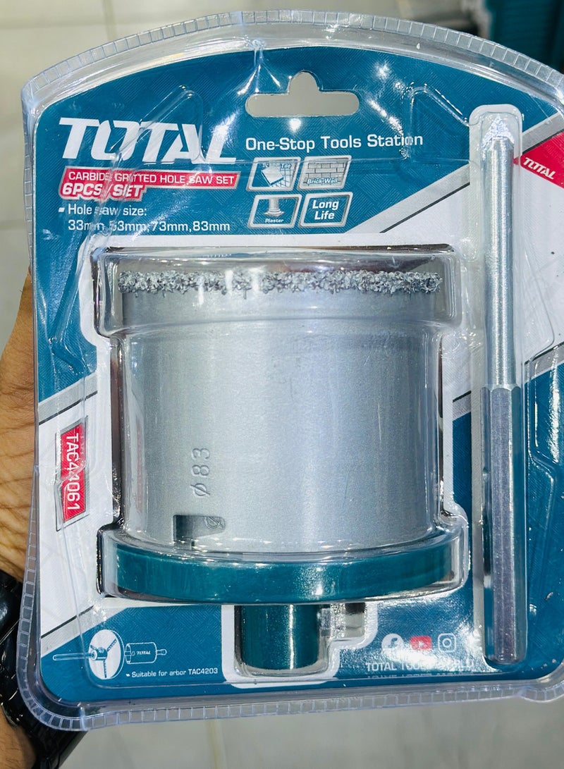 توتال مجموعة منشار ثقب بطرف من الكربيد الكامل لعمر طويل - TAC44061 - Image 5