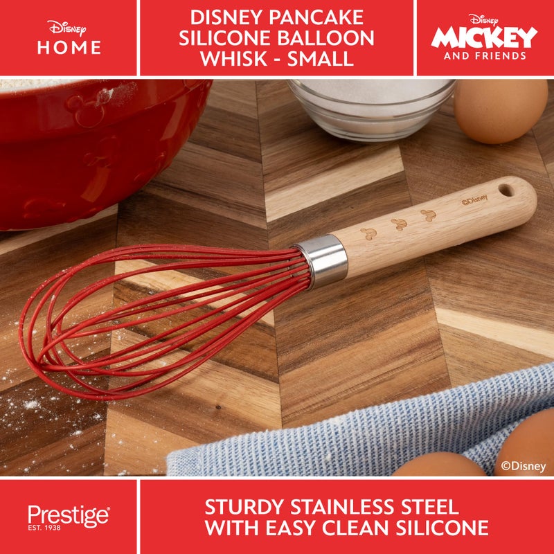 Prestige Disney Silicone Whisk: Red Hand Whisk with Etched Wooden Handle - Image 4
