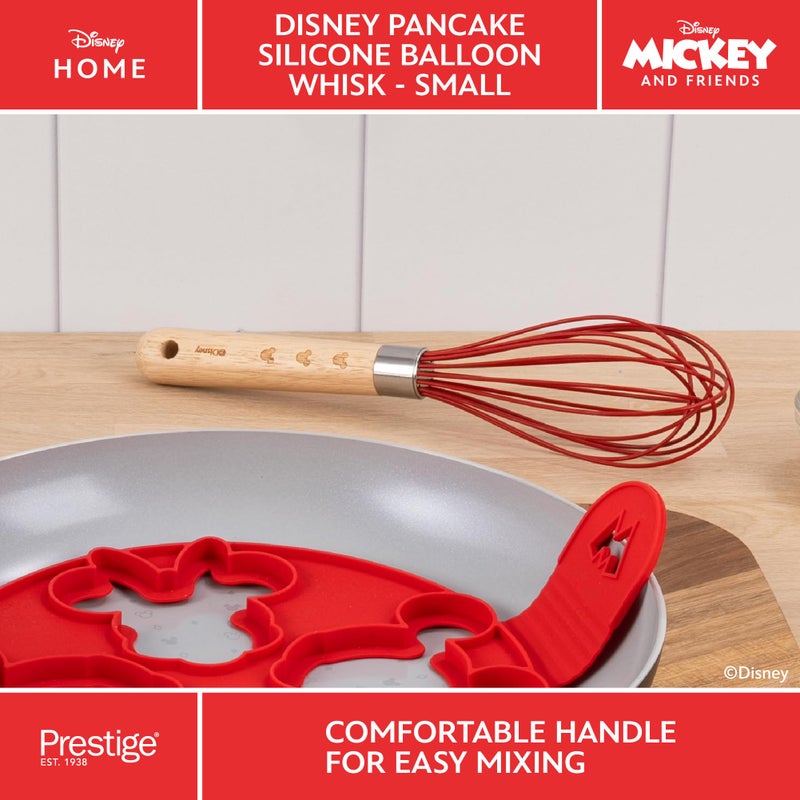 Prestige Disney Silicone Whisk: Red Hand Whisk with Etched Wooden Handle - Image 5