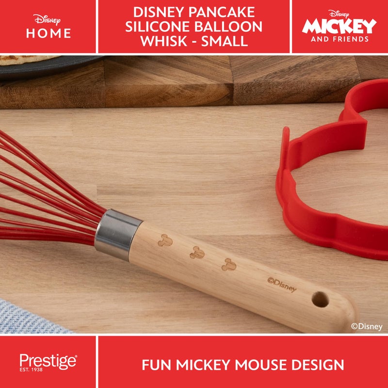 Prestige Disney Silicone Whisk: Red Hand Whisk with Etched Wooden Handle - Image 3