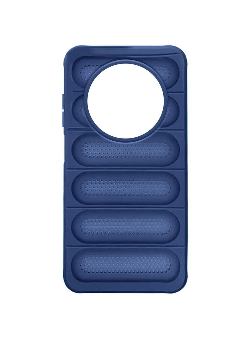 دبليو تيك هونر اكس 9 سي سمارت 5 جي 2024 شفاف ممتاز داخل وسادة هوائية TPU مع غطاء هيكل بنسيج السوار - أزرق - Image 5