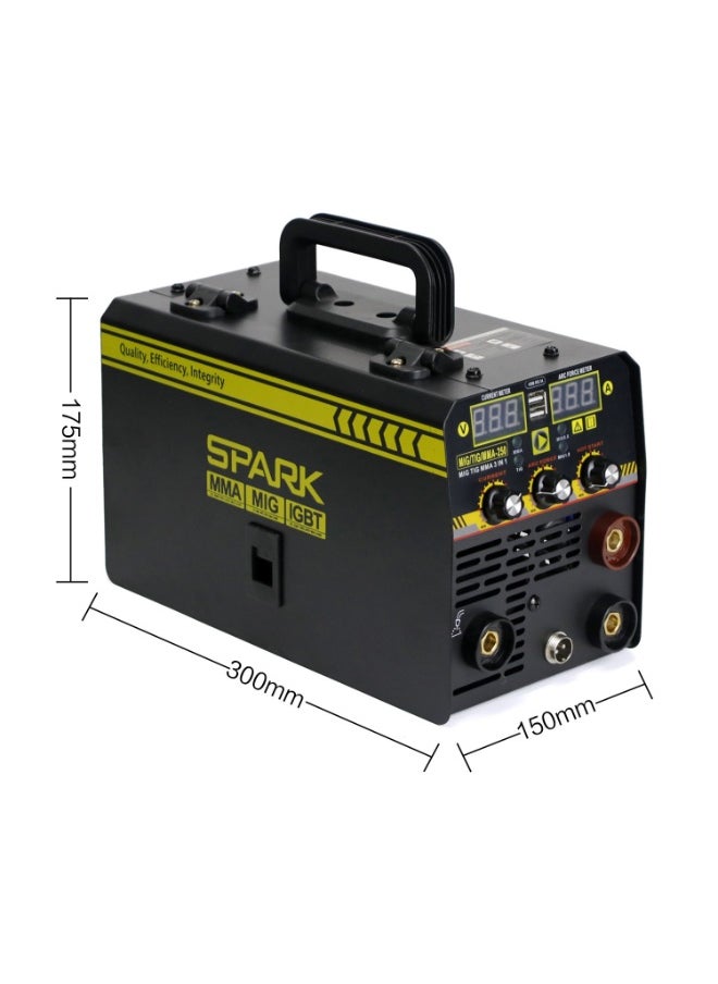 Spark MIG Welder 3 In 1 Welding Machine Multifunctional 220V Compatible With 220V MIG Portable Aluminum Multi Process Welder Welding Machine With IGBT Inverter Digital Display LED MIG/Lift TIG/Stick Capacities  - Image 3