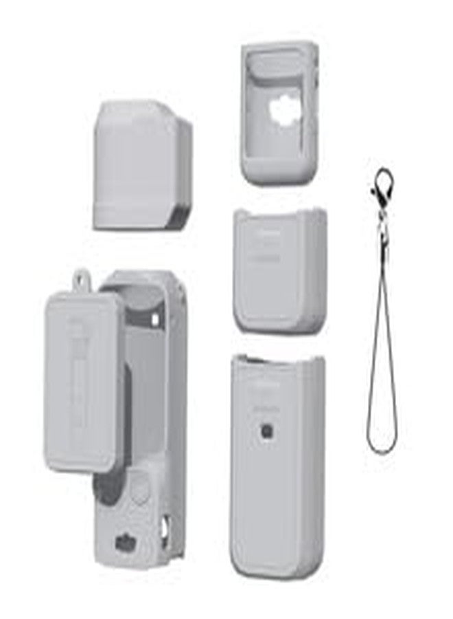 غطاء سيليكون BRDRC Pocket 3، غطاء حماية للعدسة، غطاء مقاوم للخدش، متوافق مع ملحقات DJI OSMO Pocket 3 Creator Combo (رمادي)