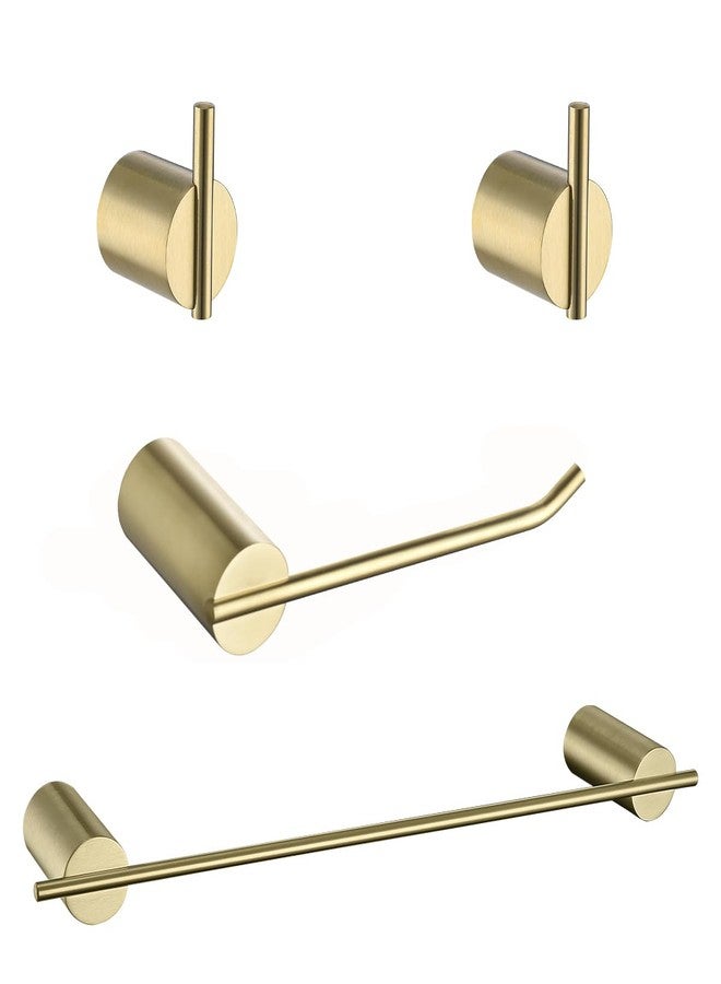 Random مجموعة أدوات الحمام الذهبية المصقولة عشوائية SUS304 من الفولاذ المقاوم للصدأ - مجموعة قضبان المناشف الذهبية المصقولة تشمل قضيب مناشف بطول 18 بوصة وحامل ورق تواليت و2 خطاف مناشف مثبتة على الحائط. - Image 1