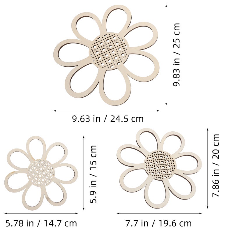 12 pcs Daisy Wall Art for Farmhouse Bathroom Decor Flower Hanging Plaque Boho Nursery Flowers Wall Decor - Image 2