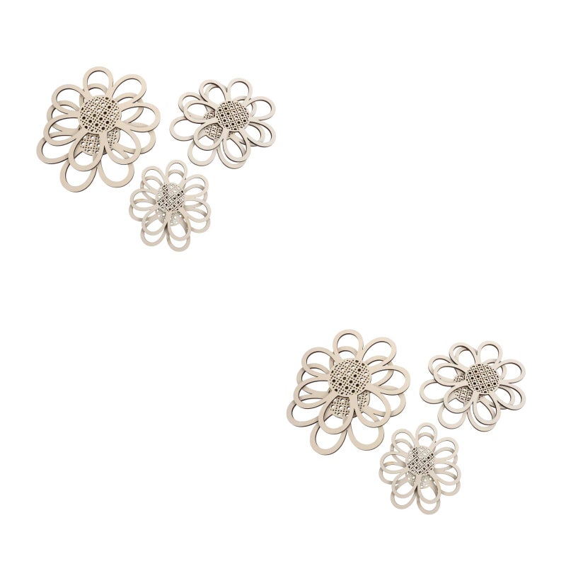 12 pcs Daisy Wall Art for Farmhouse Bathroom Decor Flower Hanging Plaque Boho Nursery Flowers Wall Decor - Image 1