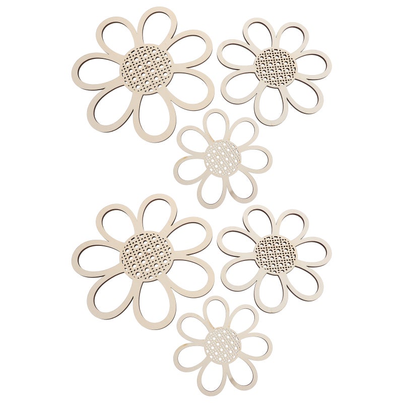 12 pcs Daisy Wall Art for Farmhouse Bathroom Decor Flower Hanging Plaque Boho Nursery Flowers Wall Decor - Image 5