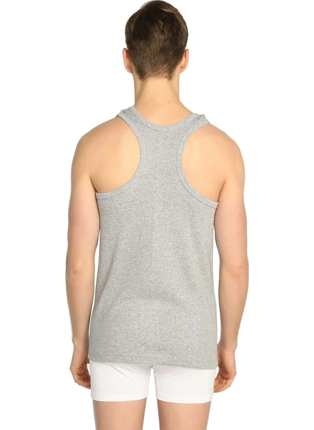 Seher Yıldızı 0058 100% Cotton Men's White 6-Piece Ribbed Sports Rambo Undershirt