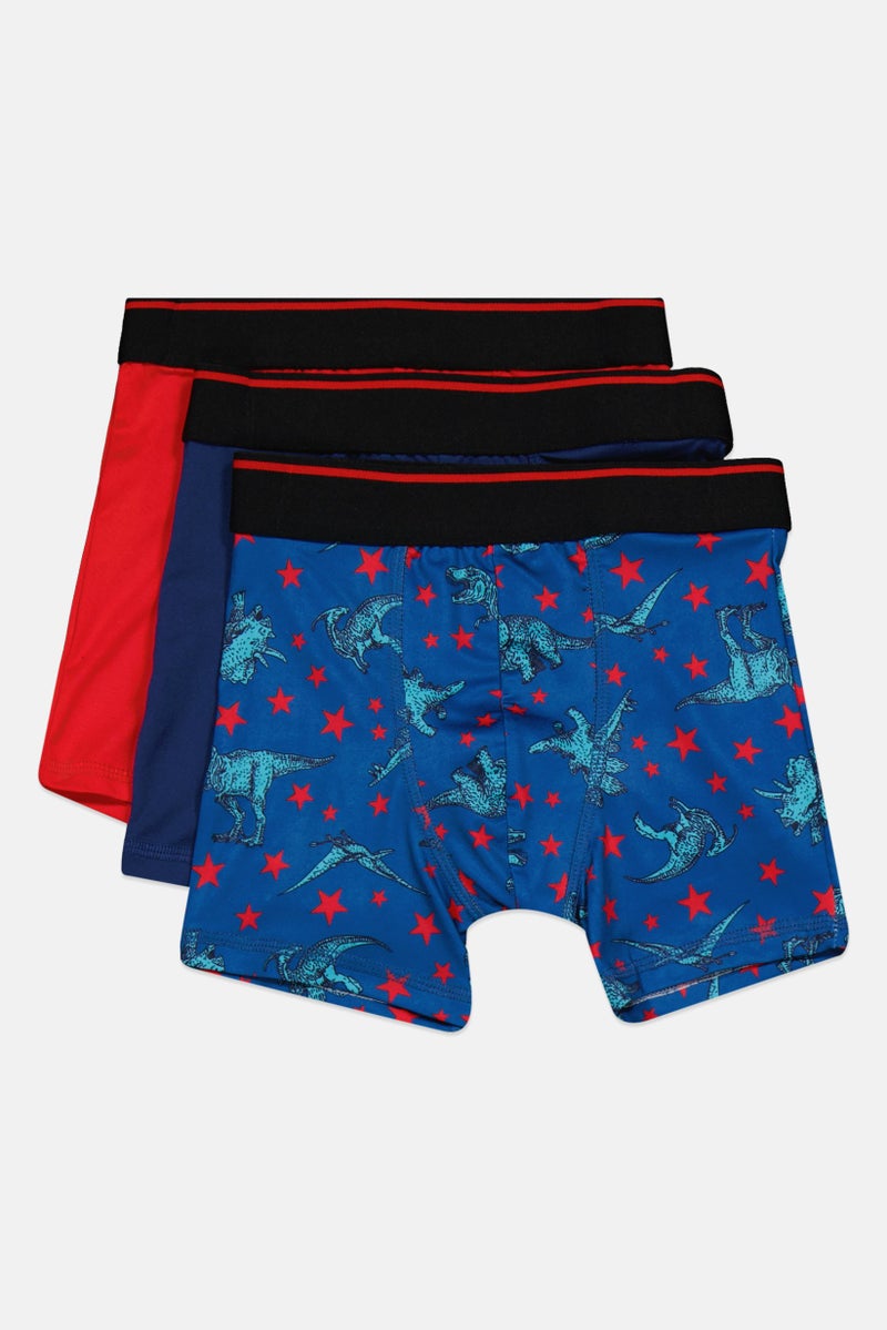 PARKER Kids Boy 3 Pack Boxers, Blue  - Image 1