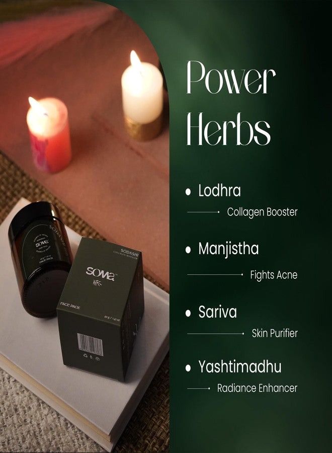 SOMA Sodashi Collagen Booster Face Pack | 100% Plant-based & Natural | Anti-Aging & Brightening | Hydrating & Firming Skin Care | 40g - Image 4