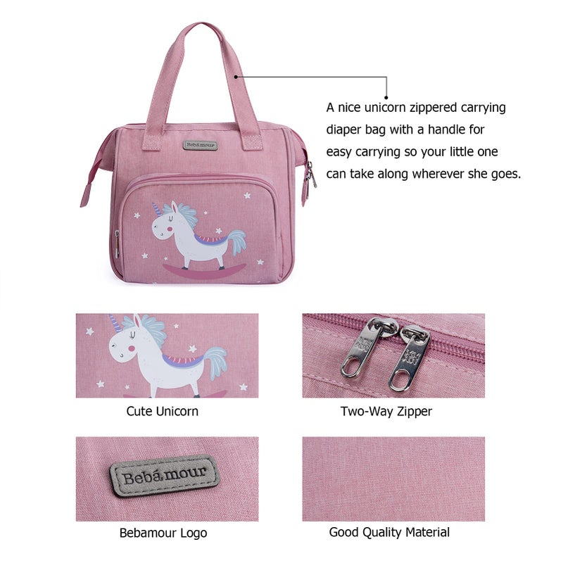 Bebamour Baby Doll Bag with Doll Changing Pad Carry Baby Doll Accessories Fashion Kids Bag Bag - Image 3