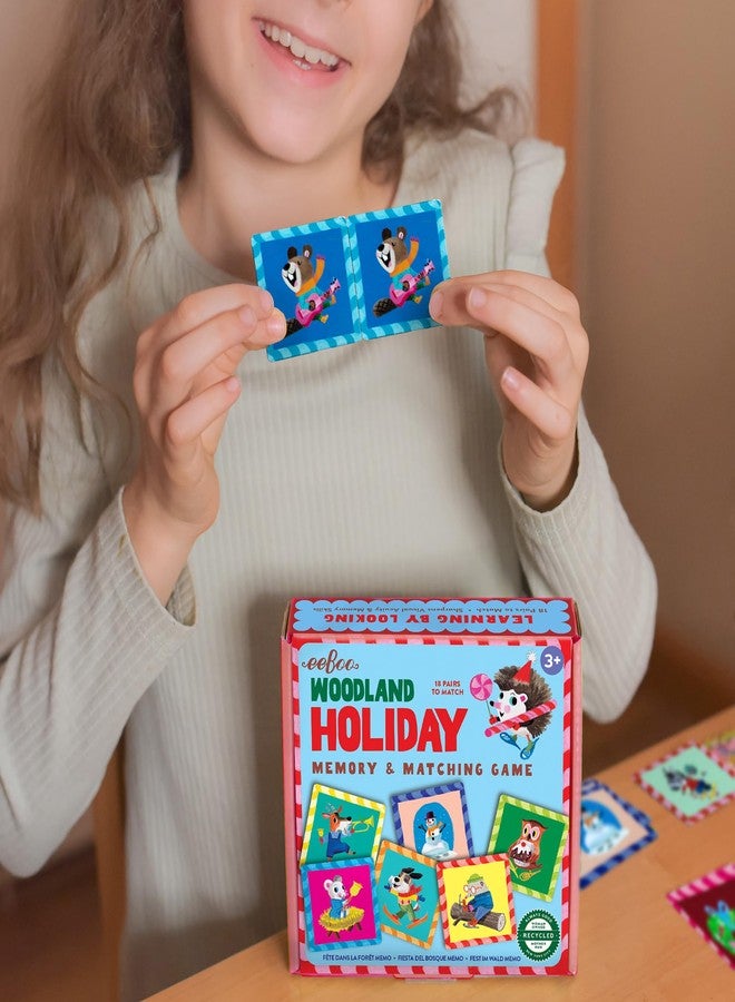 eeBoo: Memory & Matching Game: Woodland Holiday -18 Themed Matching Pairs, Educational Preschool Game, Kids Ages 3+, 1-4 Players - Image 5